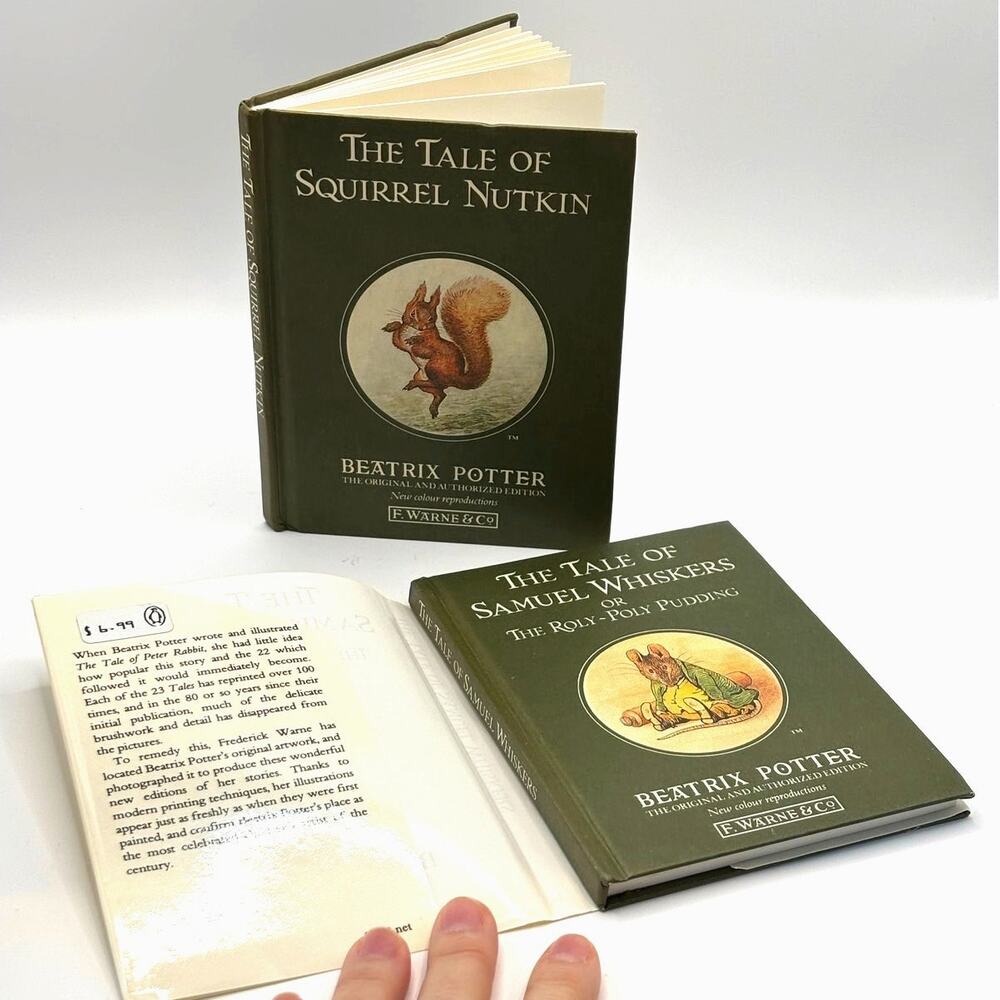 VTG 1989 Beatrix Potter F. Warne Co. Set of 2 Books, Squirrel Nutkin, Samuel, HC